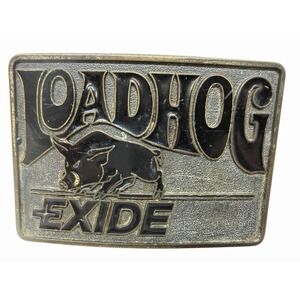 Vintage LOADHOG EXIDE Belt Buckle